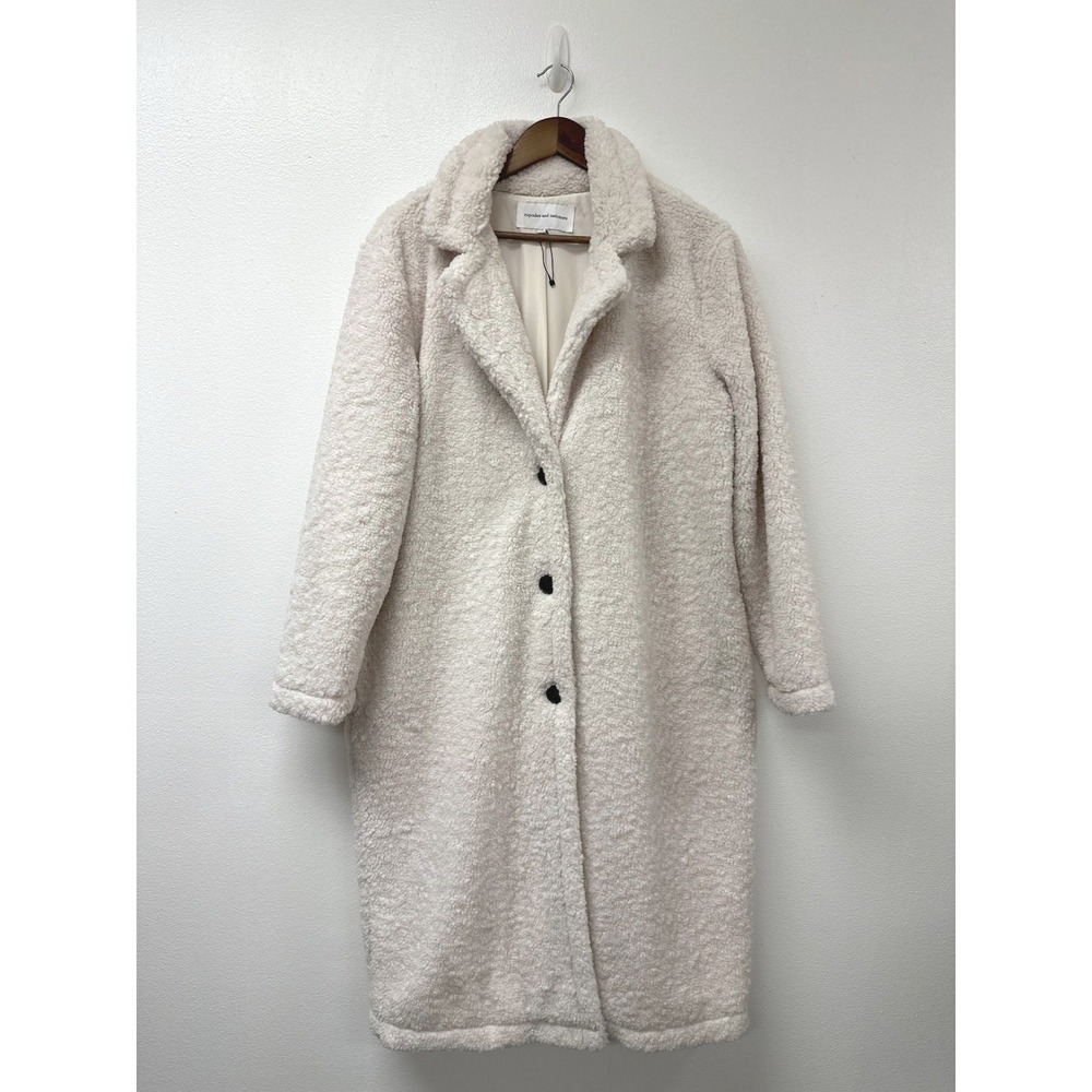 Cupcakes & Cashmere Havana Sherpa Overcoat Cream L